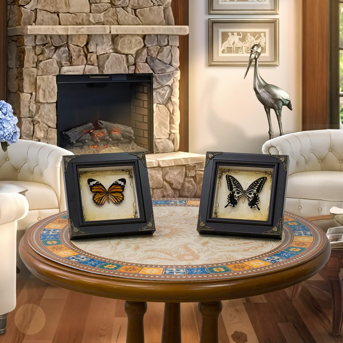 RISDORAY real butterfly specimen presented as timeless nature art.
