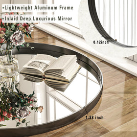 Riskioir tempered-glass bathroom mirror offers clear reflections and safety.