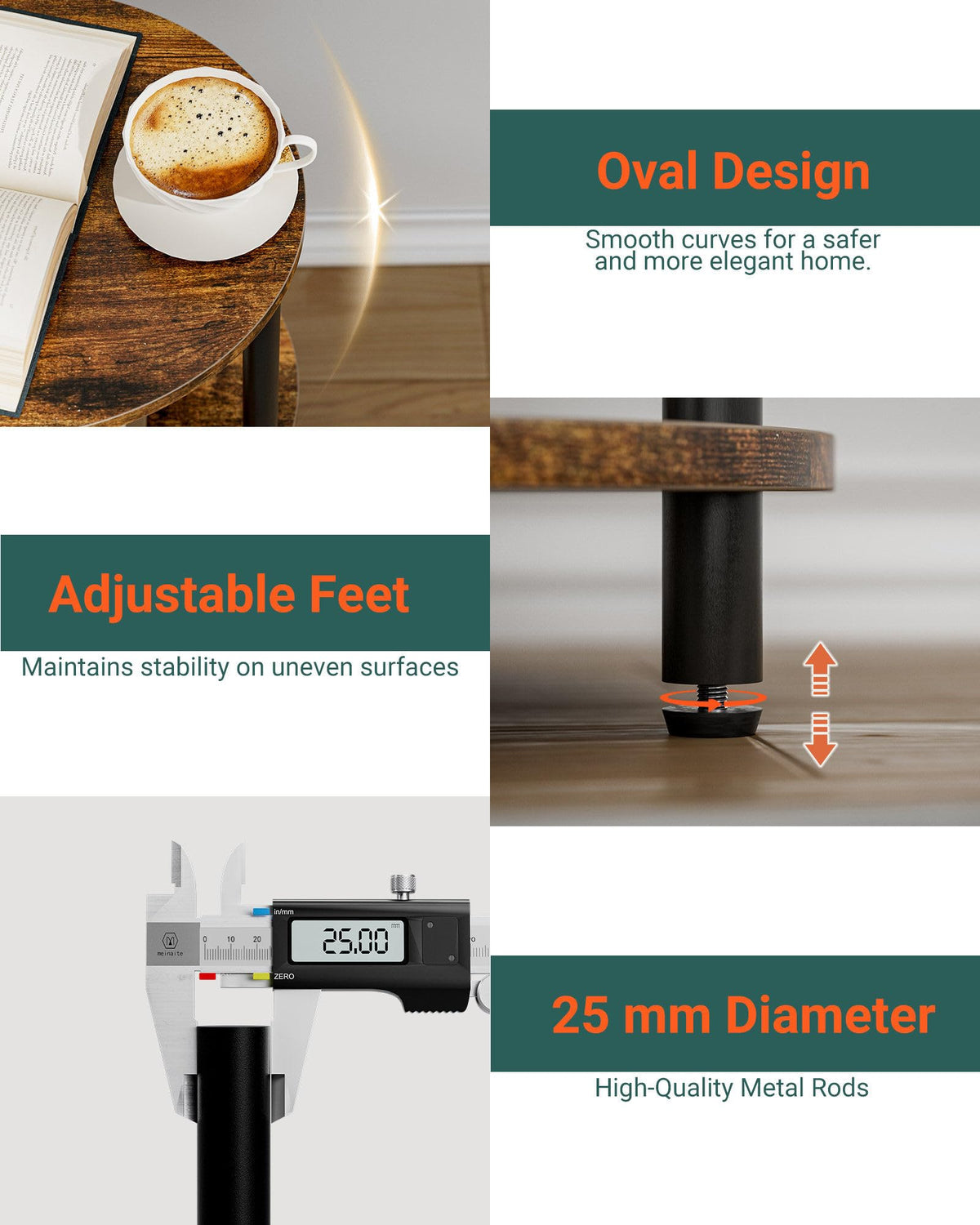 RISWER built-in power outlets and USB ports support easy device charging