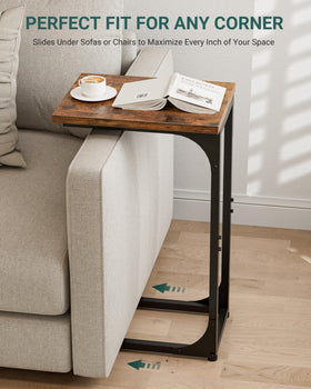 RISWER bedside-friendly table as a compact laptop desk for small spaces