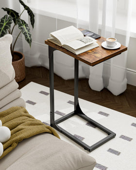 RISWER quick-assembly c-shaped table ready for use in minutes