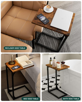 RISWER table with waterproof top resists spills and cleans easily