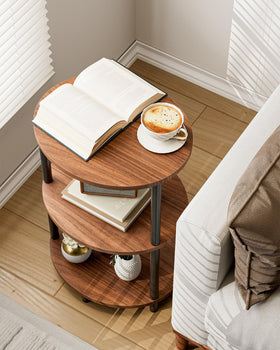 RISWER small-spaces couch-side table keeps essentials within reach