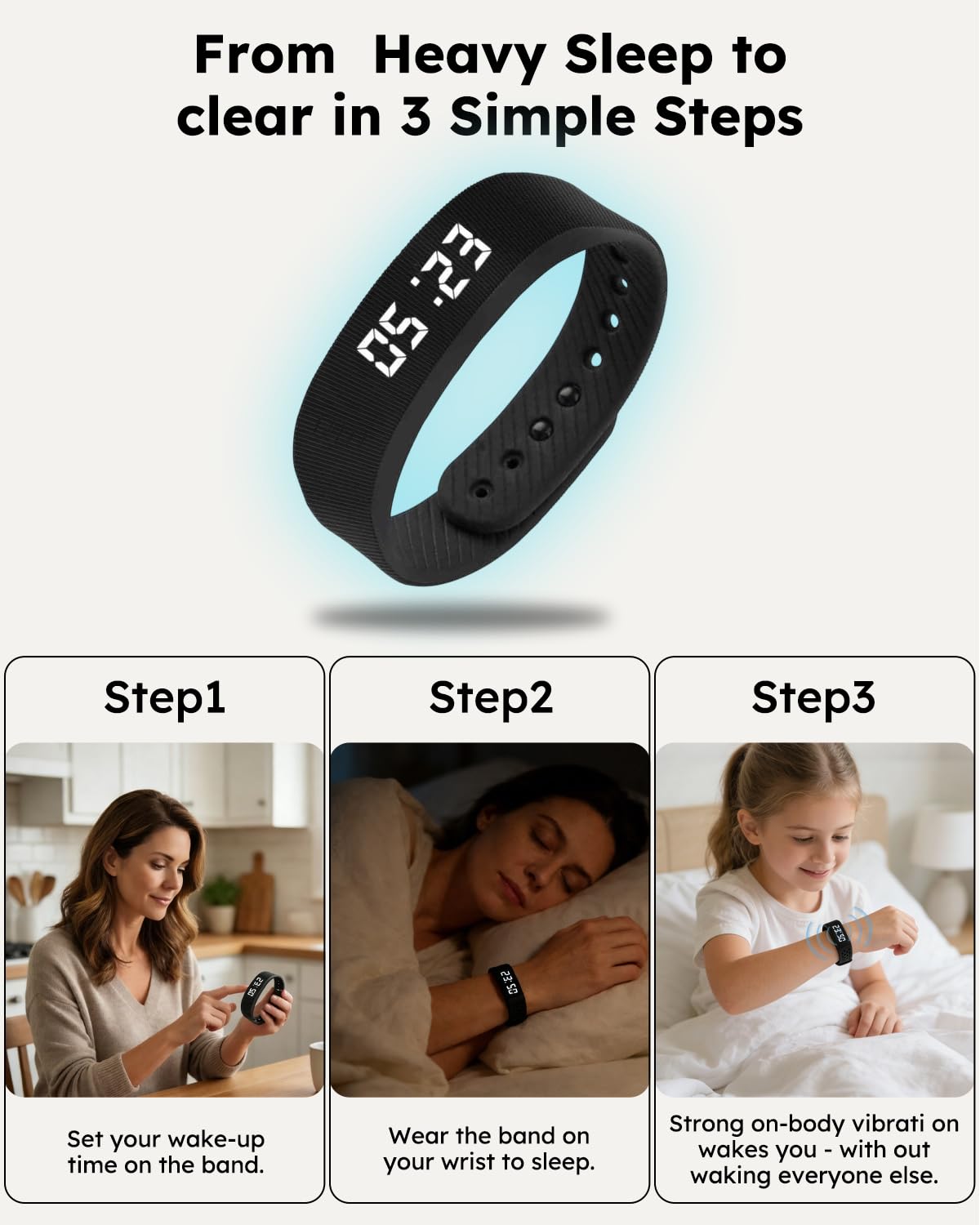Partner-friendly silent alarm promotes harmonious mornings in shared living spaces