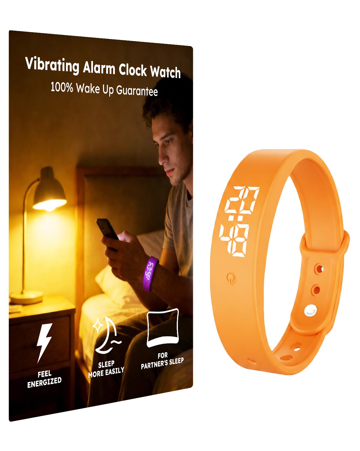 RITHEM vibrating alarm wristband delivers a strong wake cue for heavy sleepers.