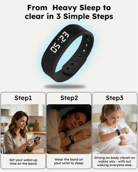 RITHEM wearable wrist alarm clock supports reliable morning routines.