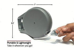 Riveda clothesline shows 30 lbs load capacity for towels and garments.