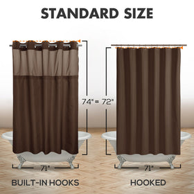 River Dream 71x74 curtain set with liner fits standard showers.