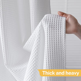 River Dream cotton blend fabric texture aids water beading on the surface.