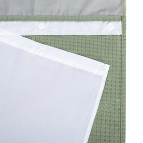 River Dream curtain features a clear top window for light and privacy