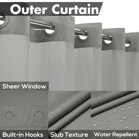 River Dream hotel-style curtain elevates bathroom aesthetics