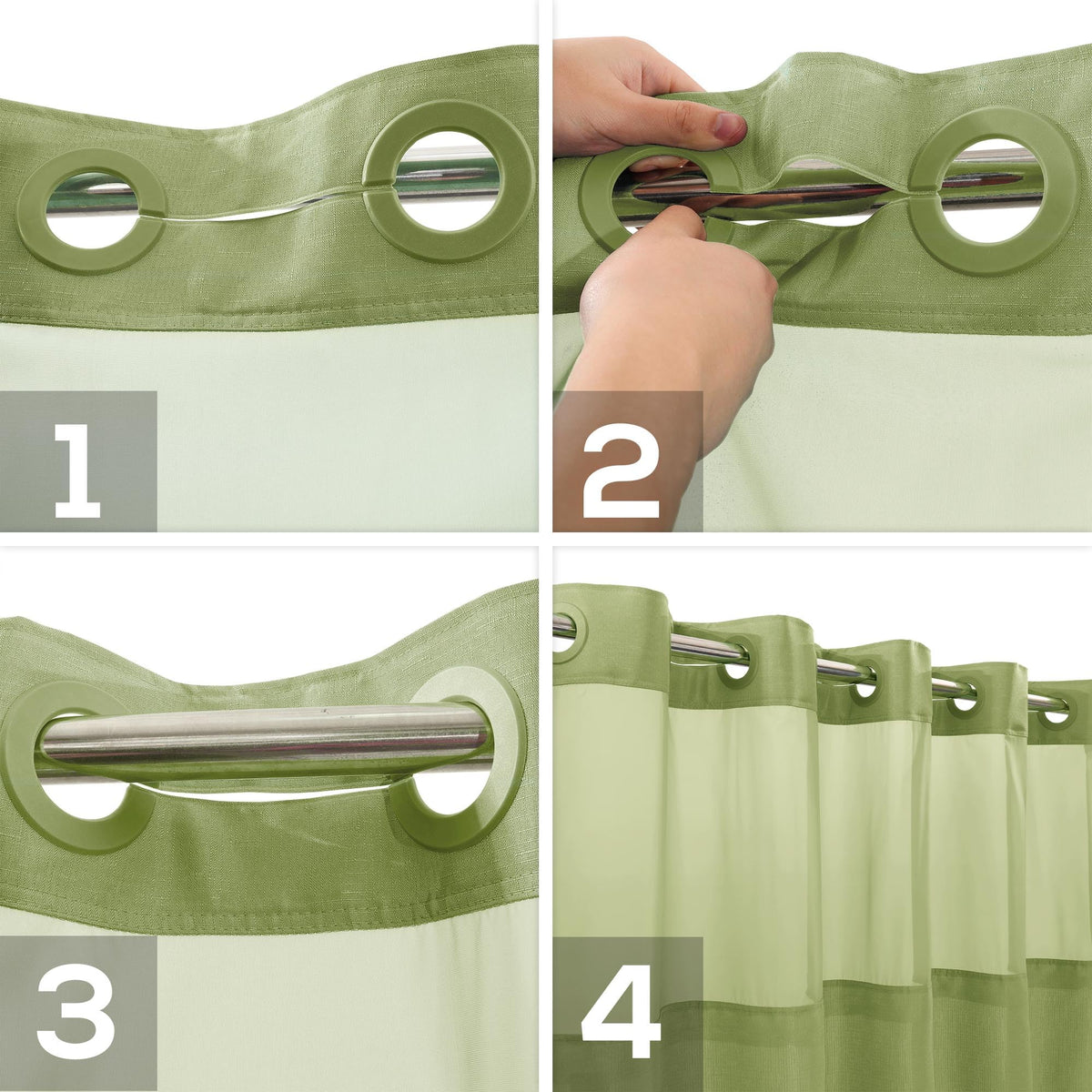 River Dream hotel-style grommets ensure smooth curtain operation and durable hanging.