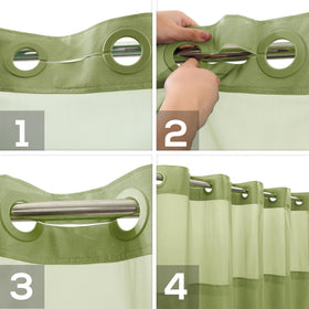 River Dream hotel-style grommets ensure smooth curtain operation and durable hanging.