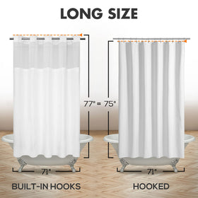 River Dream 71x77 curtain set, modern bathroom appeal and light control.
