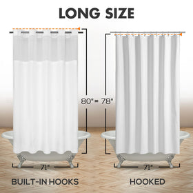 River Dream machine-wash curtain with removable PEVA liner for simple care