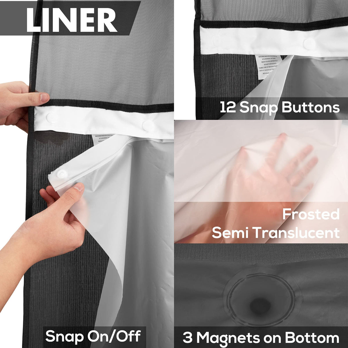 River Dream machine-washable curtain for easy care and maintenance