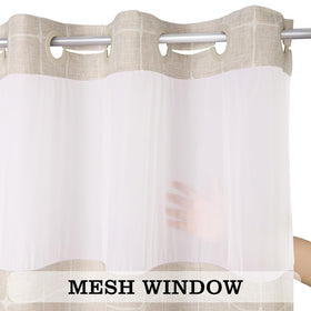 River Dream mesh top lets natural light into the shower space
