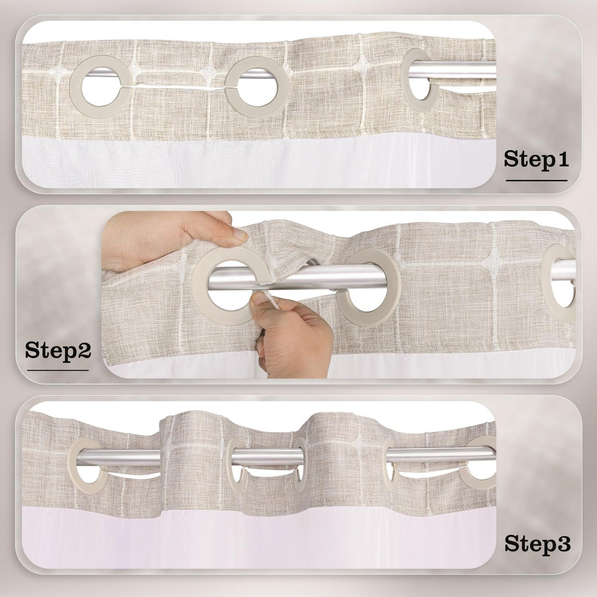 River Dream no-hooks design enables a clean, hook-free installation.