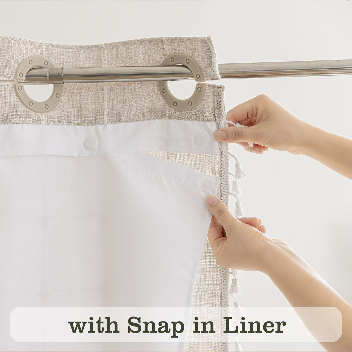 River Dream premium fabric offers durable, luxurious shower experience.