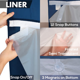 River Dream 71x74 curtain pairs with 70x54 liner for a neat fit.