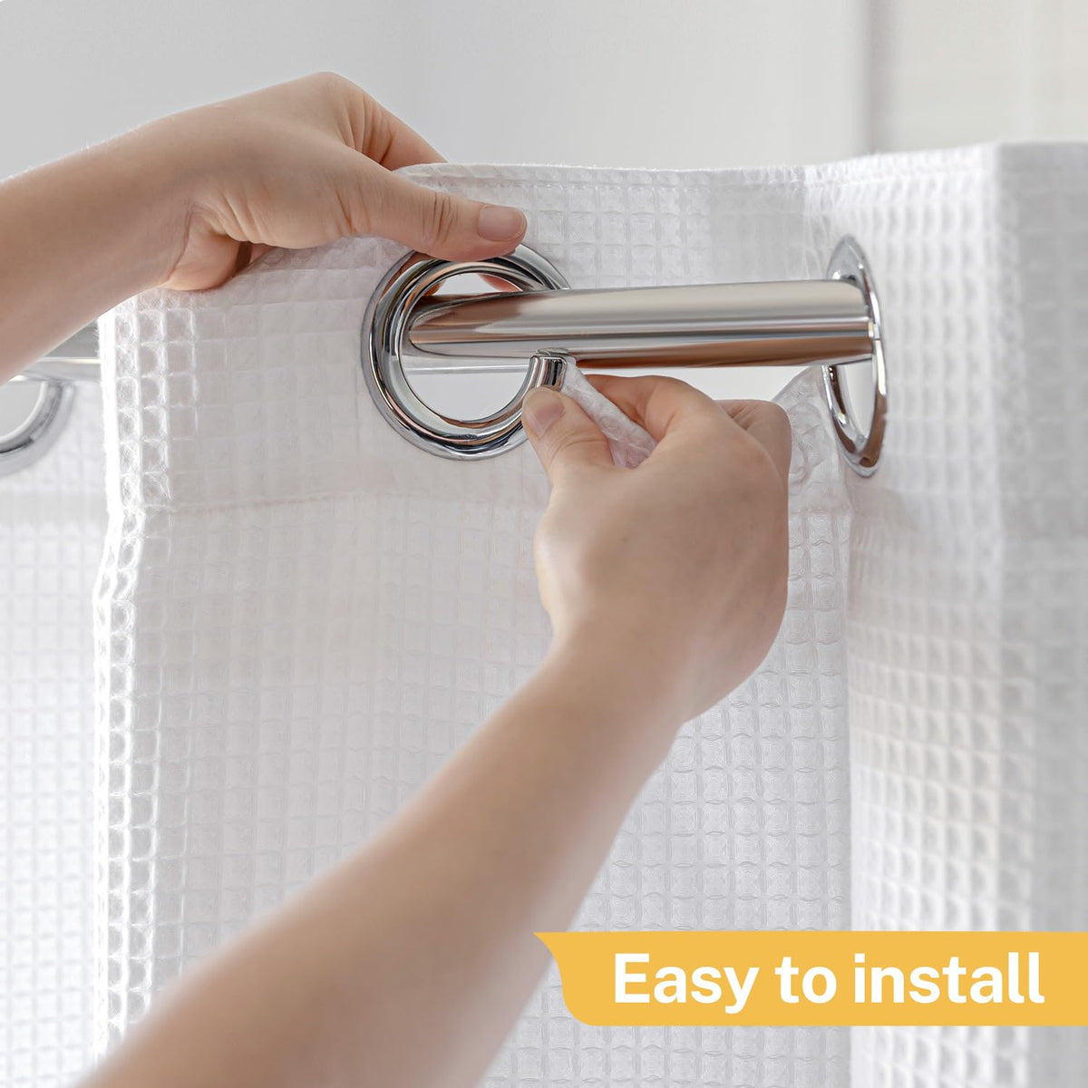 River Dream snap-in liner shows quick installation with no hooks.