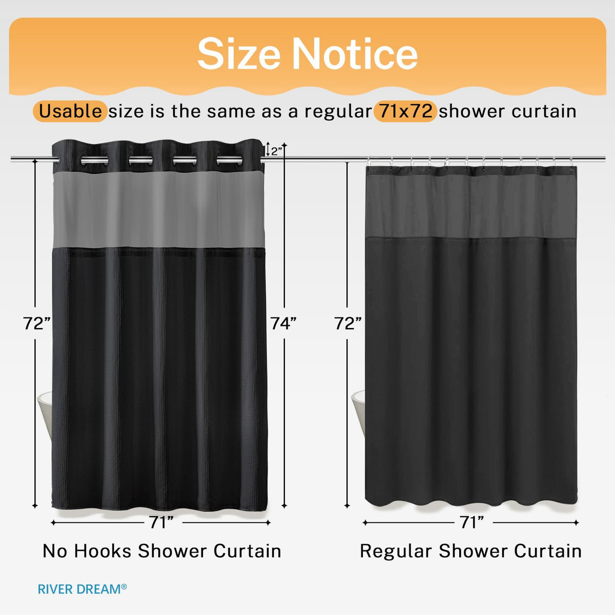 River Dream water-repellent coating helps keep the tub area drier.