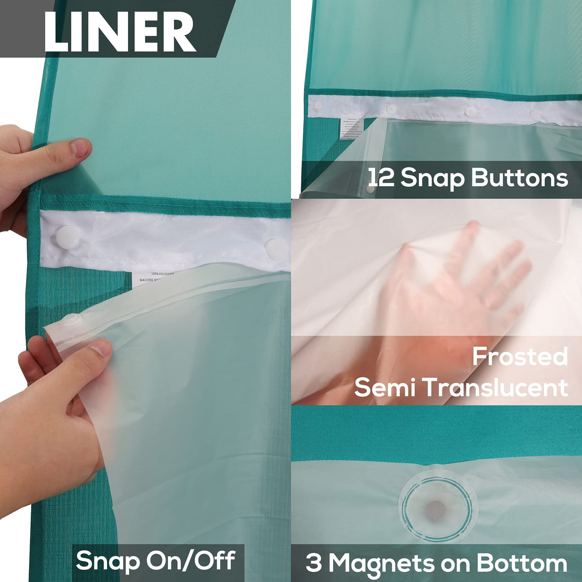 River Dream water-repellent polyester curtain resists splashes and stains