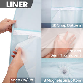 River Dream water-repellent, quick-dry fabric in blue shade