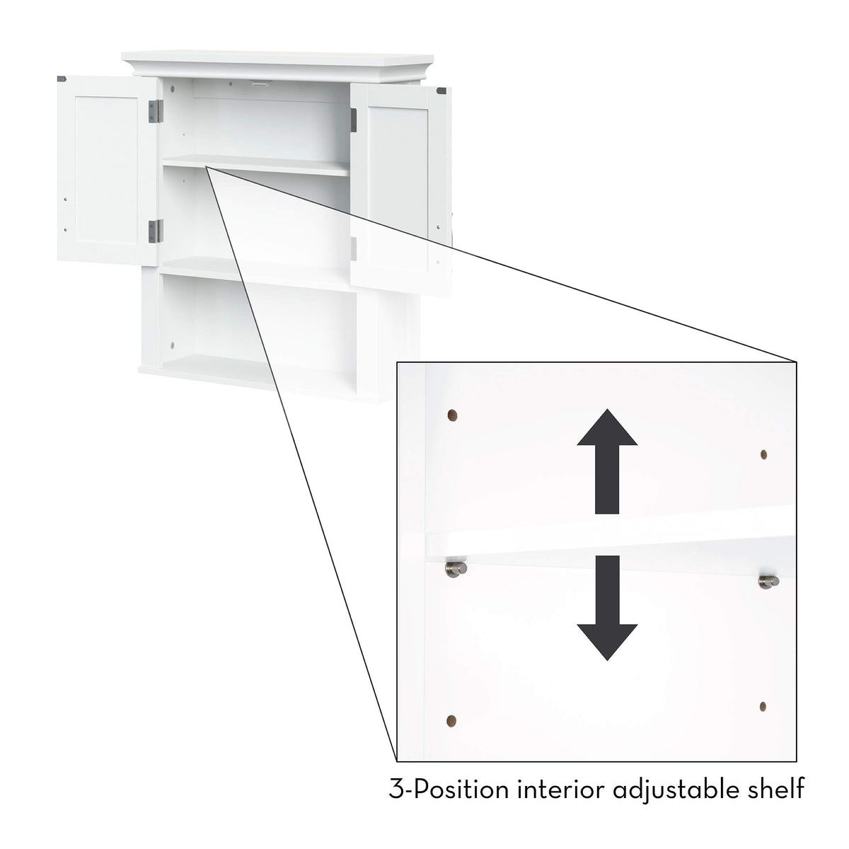 RiverRidge Somerset inset doors with satin handles add sleek style and easy access.