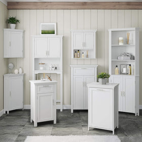 RiverRidge Somerset wall-mount cabinet expands bathroom storage space.