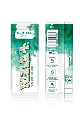 Rizla Flavour Infusions Menthol Chill cards, open pack, ideal for refreshing aromas in any room.