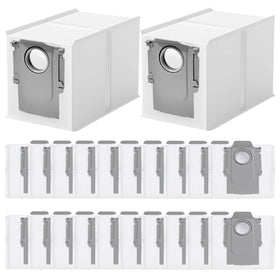 Rjnlsc 22-pack dust bags fit Roborock and Qrevo models for seamless compatibility.