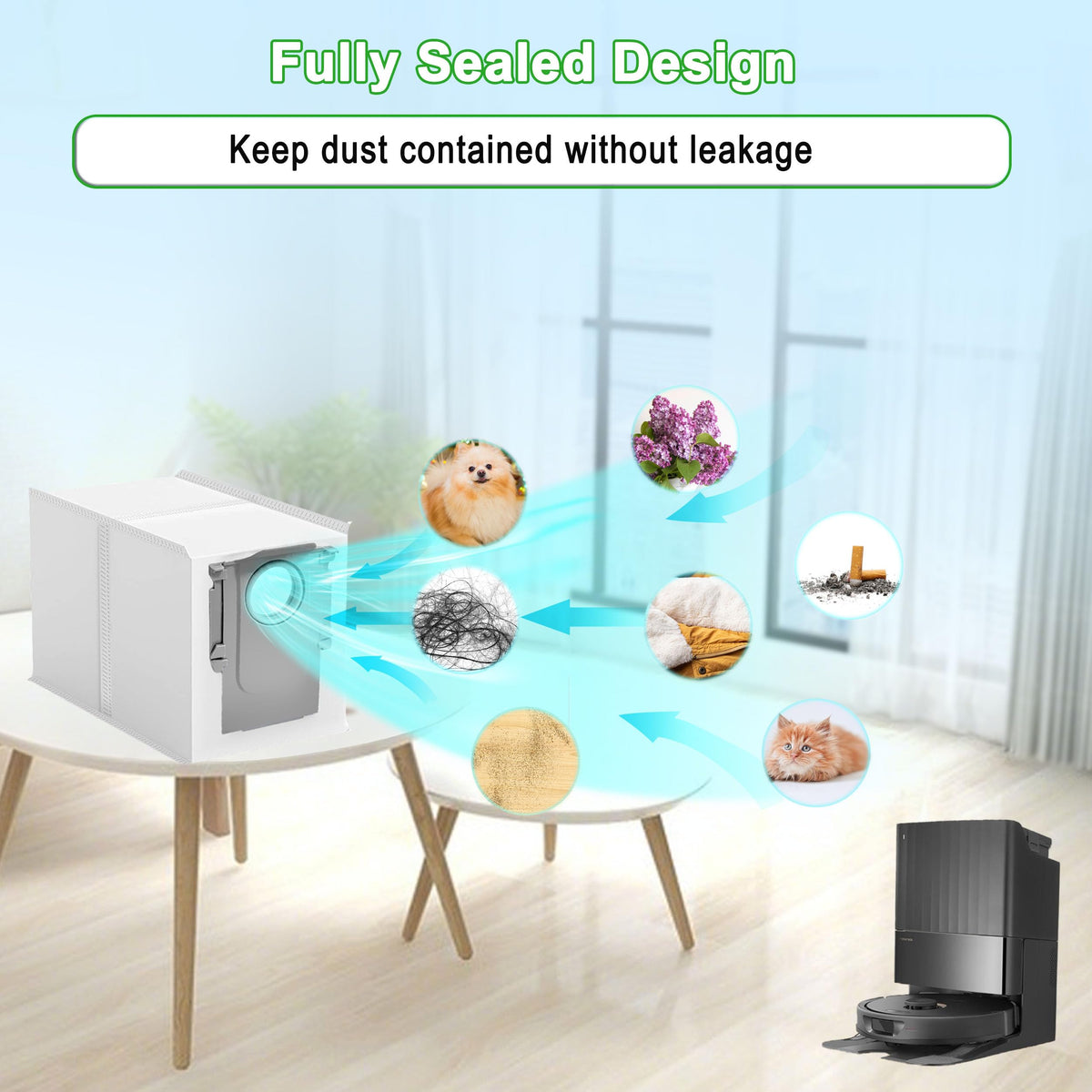 Large 3.6L capacity supports longer cleaning sessions between bag changes.