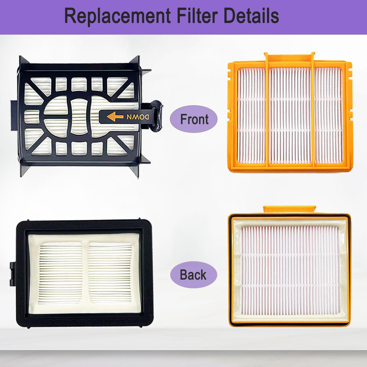 Rjnlsc Shark Power Detect pre-filter traps fine dust before reaching motor.