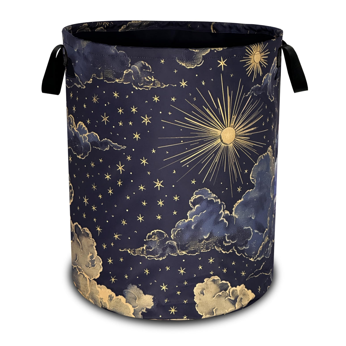 RKYAFFERISMA beautiful sun stars moon design laundry basket for stylish storage.
