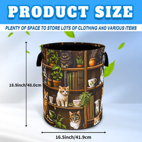 RKYAFFERISMA Cat Laundry Basket open interior for easy loading.