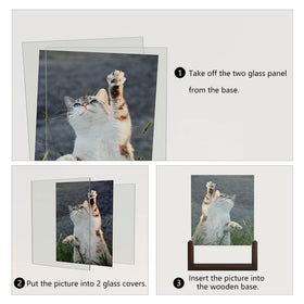 RLAVBL double glass front protects photos from scratches while remaining clear