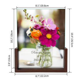 RLAVBL rustic barnwood base adds charm and sturdy support for photos