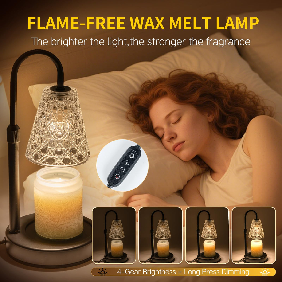 RMFSH candle warmer lamp height-adjustable pole fits various jar sizes.