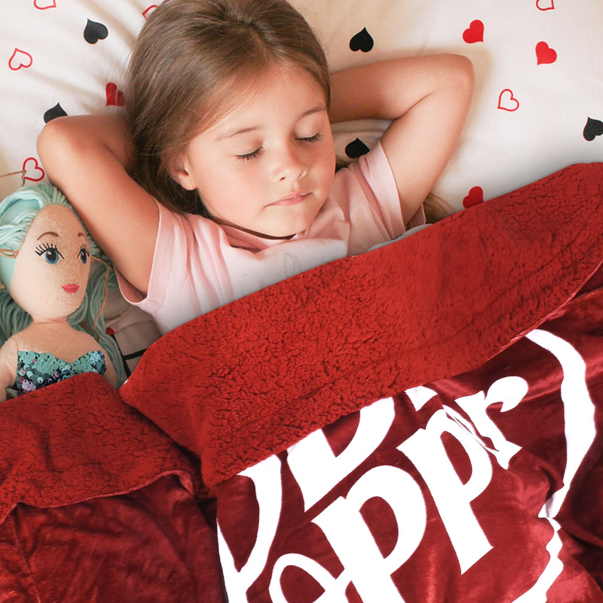 RMKA Dr Pepper blanket for travel keeps you warm on the go.