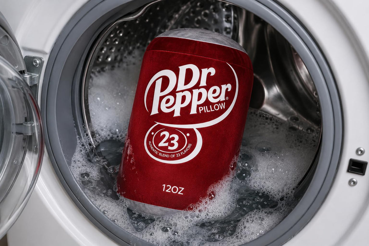 RMKA Dr Pepper pillow is kid and adult-friendly for smiles.