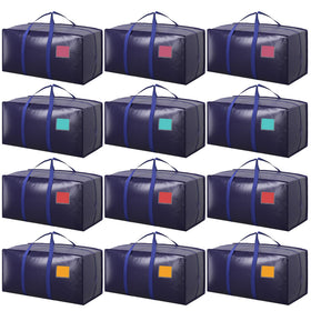 RMOHRO 12-pack moving bags with full-open side zipper for effortless loading.