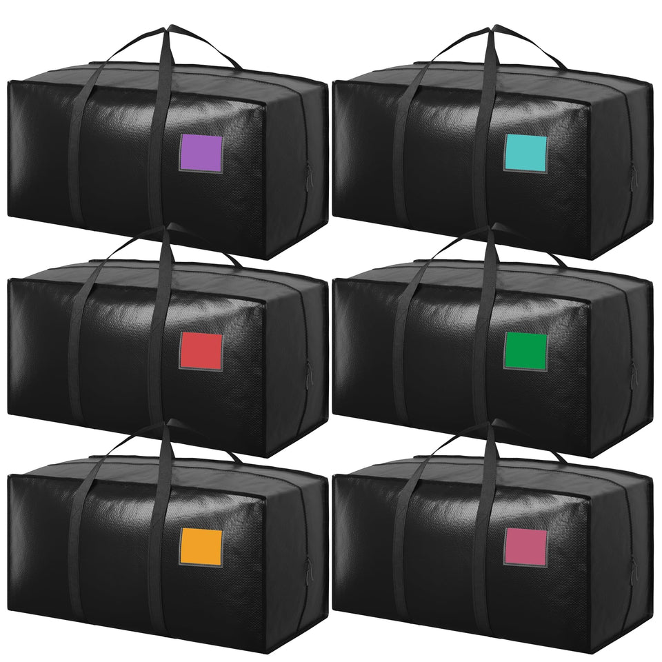 RMOHRO 6-pack moving bags with side zipper open for bulky-item loading