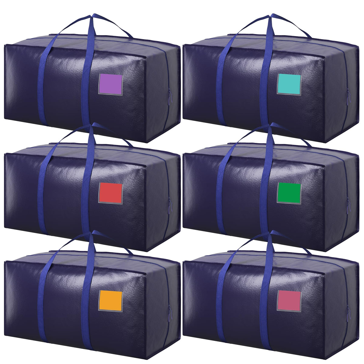 RMOHRO 6-pack moving bags with side zipper for easy loading during dorm move