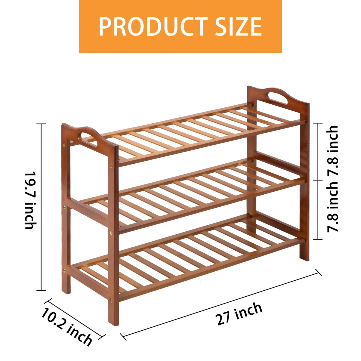 RMXANL 3-Tier Bamboo Shoe Rack bedroom organizer keeps shoes and essentials neatly stored