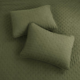 ROARINGWILD Olive Green Cloud Bedding packaging ready for quick twin bed setup