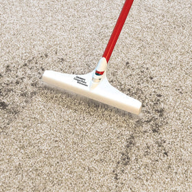 Roberts carpet rake 51in handle extends reach under furniture.