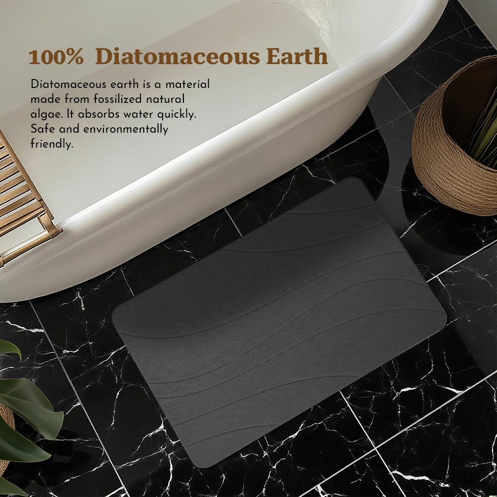 Robinuspc Stone Bath Mat Breezy Breeze pattern complements any decor