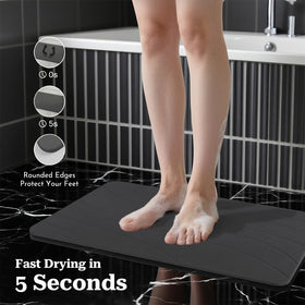 Robinuspc Stone Bath Mat non-slip design provides stable footing