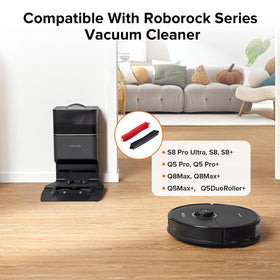 roborock anti-tangle dual-brush design reduces hair tangles during pet-friendly cleaning